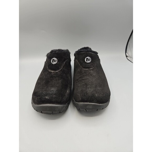 Merrell Slip-On Womens 6.5 Black Encore Ice Mule Suede Shearling Style J005130 - Picture 2 of 11